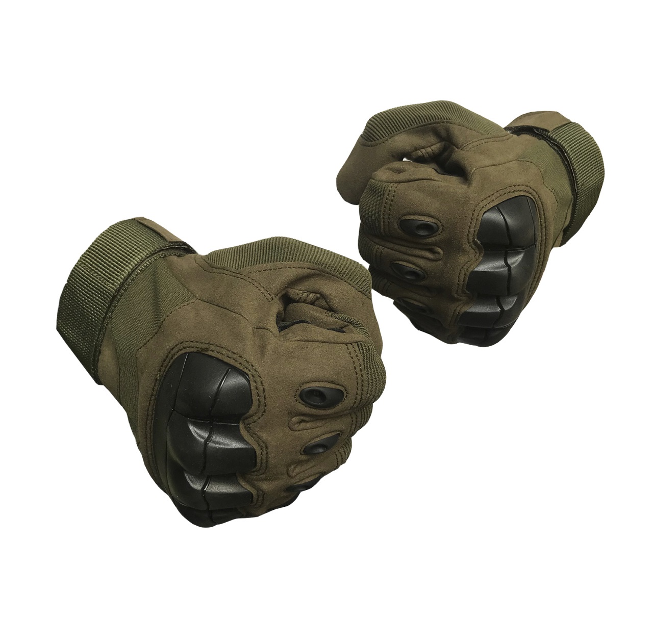 Перчатки Voenpro полнопалые с защитой костяшек, цвет олива, размер M