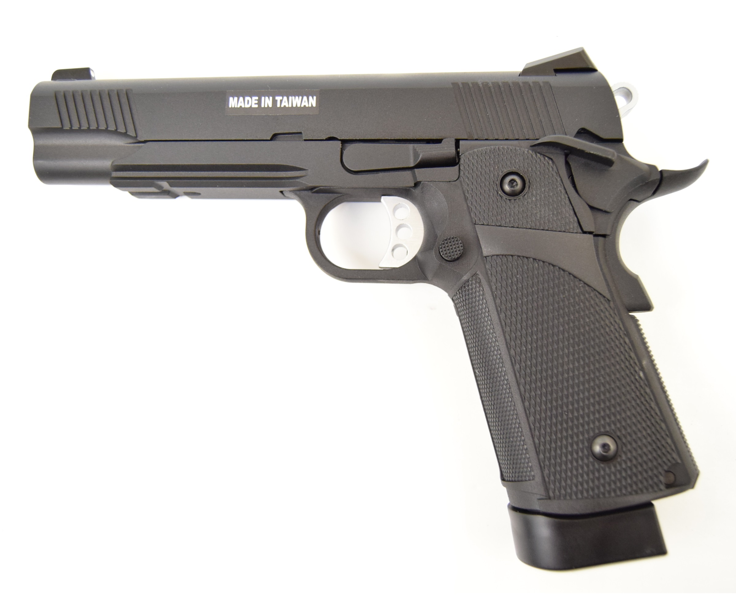 Пистолет страйкбольный (KJW) Colt M1911 Hi-Capa GBB, СО2, KP-05.CO2 CP228(BK)
