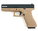 Пистолет страйкбольный KJW Glock 17 бежевый, KP-17.GAS-TAN