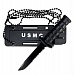 Нож скрытого ношения Voenpro Ka-Bar USMC в ножнах