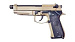 Пистолет страйкбольный (KJW) M9 A1 GBB, CO2, TAN, металл, рельса, ствол с резьбой - M9A1-TBC.CO2 TAN