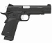 Пистолет страйкбольный (KJW) Colt M1911 Hi-Capa GBB, GAS, черный, металл, модель - KP-05.GAS