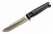 Нож Kizlyar Supreme Trident 420HC S+SW (Сатин+SW, Черная рукоять, кожаный чехол)