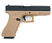 Пистолет страйкбольный KJW Glock 17 бежевый, KP-17.GAS-TAN