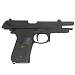Пистолет страйкбольный WE Beretta M9A1, черный, рельса, WE-M008