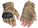 Перчатки Voenpro беспалые с защитой, цвет песок, размер M