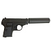 Пистолет страйкбольный Stalker SA25S Spring (Colt 25) + имитация ПБС, 6 мм