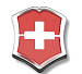 Значок Victorinox в форме креста на щите
