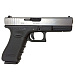 Пистолет страйкбольный WE Glock 17 Gen4, хром, WE-G001B-SV